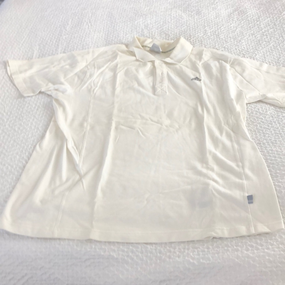 Adida ivory polo shirt size XL